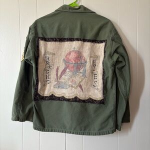 Bright Eyes Upcycled Military Jacket